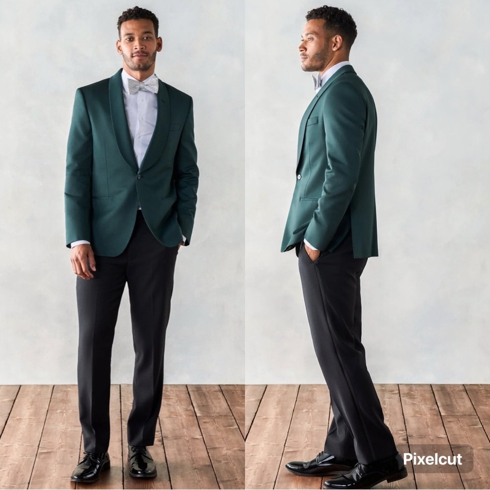 NWT The BLK TUX Emerald Shawl Jacket Tuxedo Wool Men’s Size 36S (Small) - Picture 4 of 11
